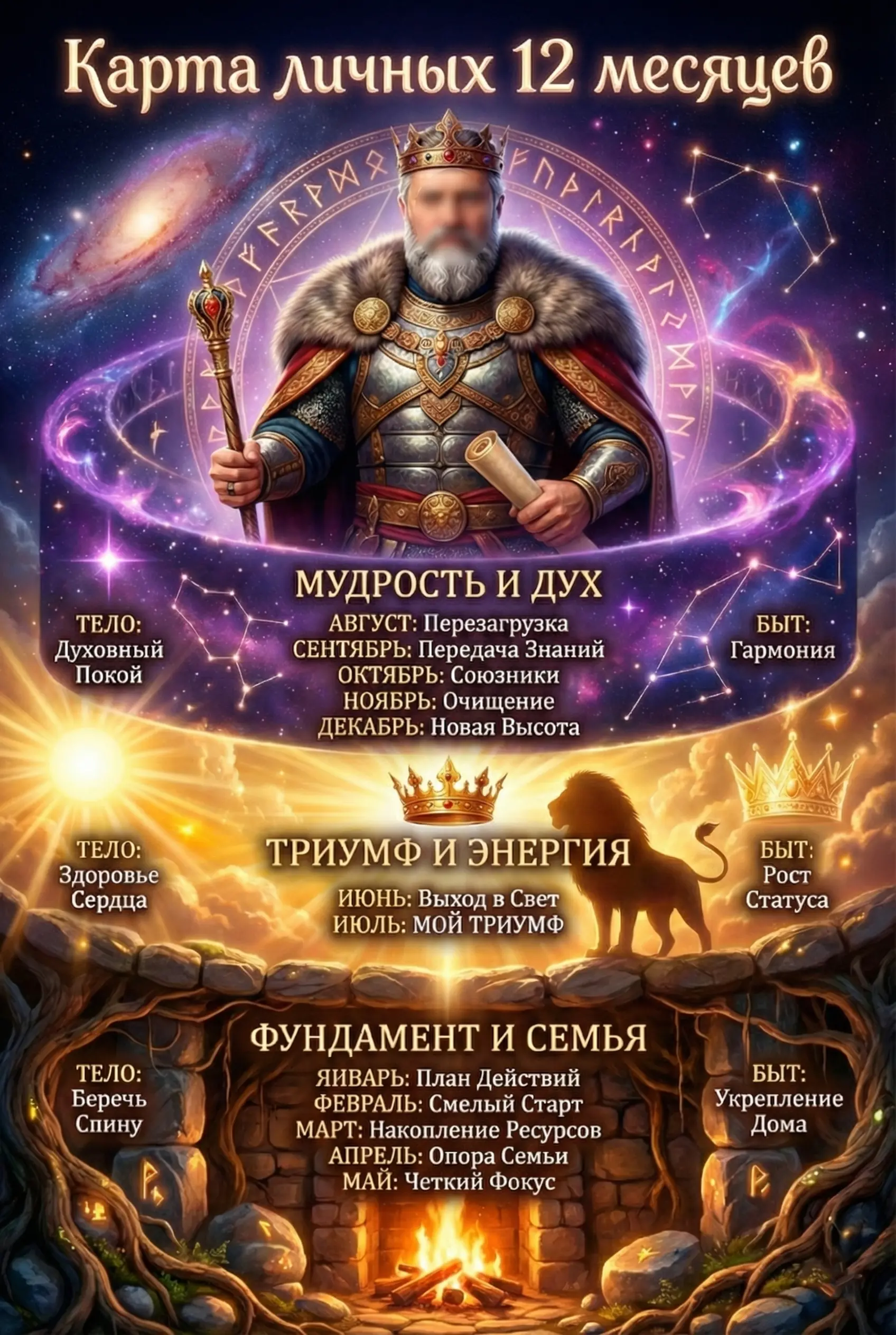 Карта лунной энергии и интуиции